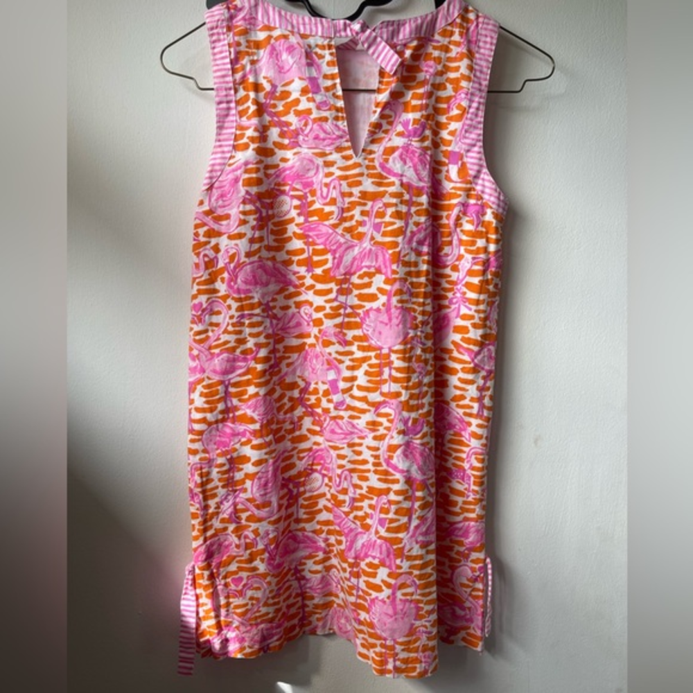 Gretchen Scott size 10 girls dress,‎ flamingos playing tennis